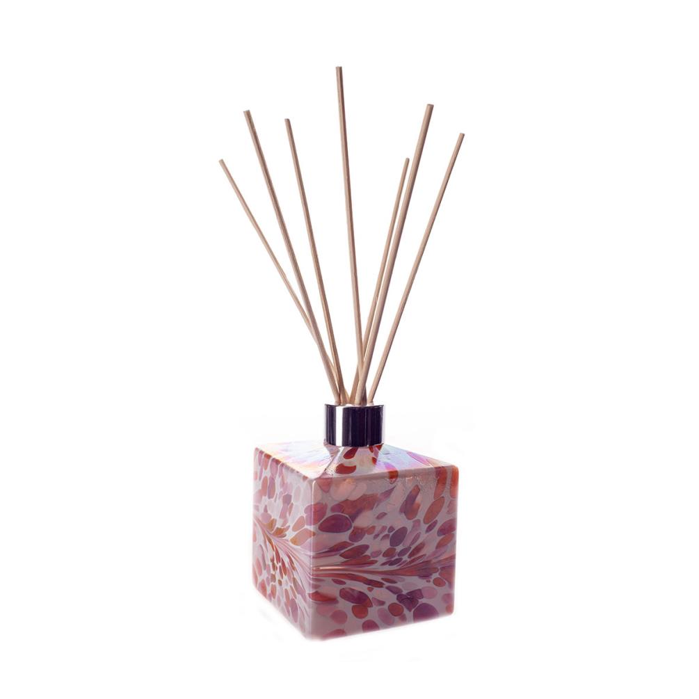 Amelia Art Glass Pink, Peach & White Iridescence Square Reed Diffuser £15.29